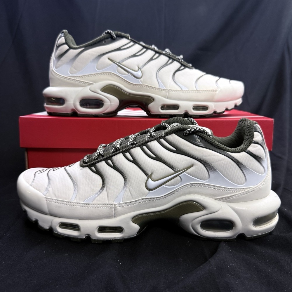 Size 10 Nike Air Max Plus Phantom Neutral Olive Green Mens Running Shoes